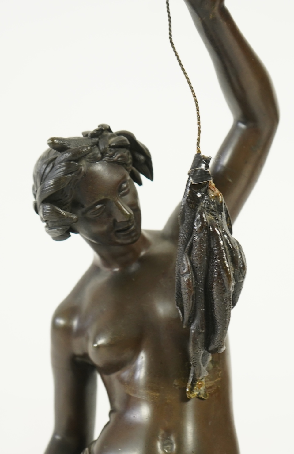 Jean-Jacques, called James Pradier (Swiss 1790-1852), a pair of bronze allegorical figures of fishing and hunting, La Pêche et La Chasse